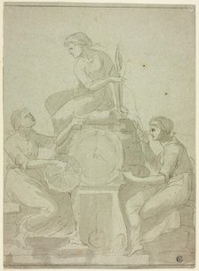 Three Fates (Design for Clock), 18th century. Creator: Unknown.