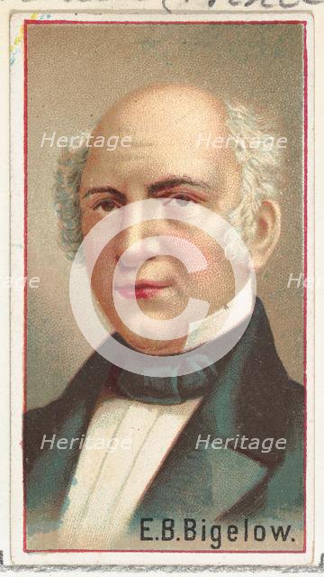 E. B. Bigelow, printer's sample for the World's Inventors souvenir album (A25) for Allen &..., 1888. Creator: Allen & Ginter.