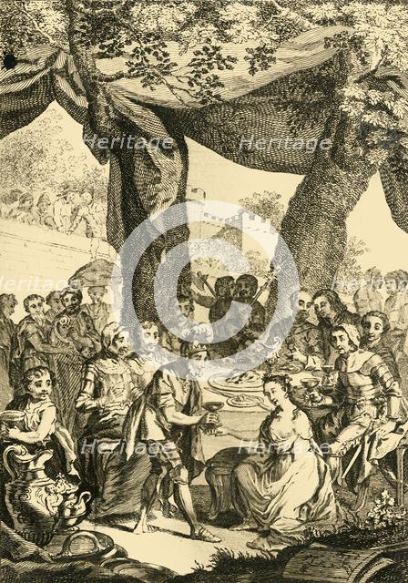 'Vortigern King of Britain espouses Rowena a Saxon Lady...', mid 18th century. Creator: Unknown.