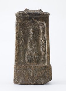 Buddhist tablet in the form of a miniature shrine, Period of Division, ca. 520. Creator: Unknown.
