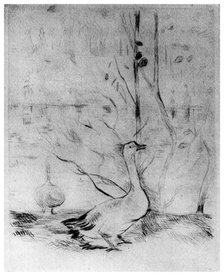 'Les Oies', (The Geese), c1860-1890 (1924). Artist: Berthe Morisot