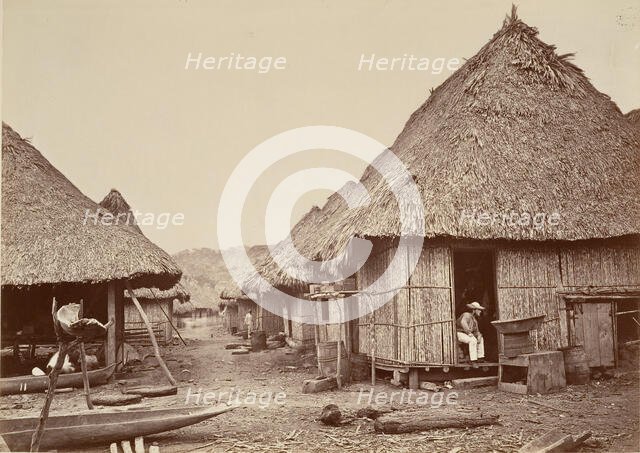 Tropical Scenery, Street, Chipigana, 1871. Creator: John Moran.