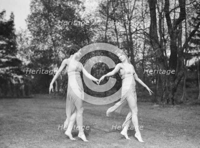 Elizabeth Duncan dancers and children, 1929 Creator: Arnold Genthe.