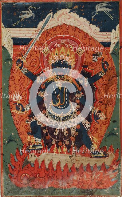 The Hindu Goddess Ugratara (Violent Tara), 18th century. Creator: Unknown.