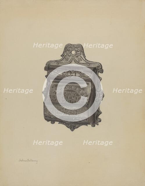 Match Safe, c. 1940. Creator: Julius Bellamy.