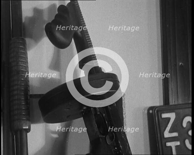 Apprehended Weapons and Ammunition, 1930. Creator: British Pathe Ltd.