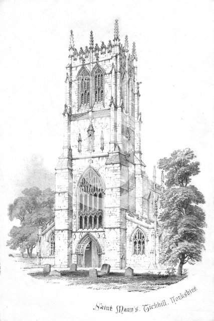 'Saint Mary's, Tickhill. Yorkshire', c1850s. Artist: Unknown.