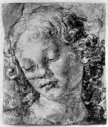 The head of an angel, 15th century (1930).Artist: Andrea del Verrocchio