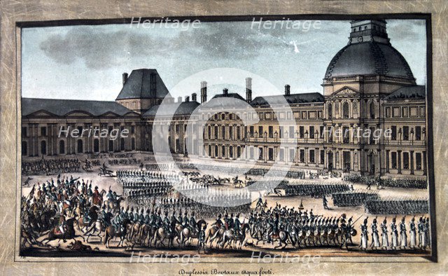 'The Troop Parade during the Grand Parade, Tuileries Palace', 19th century. Artist: Unknown