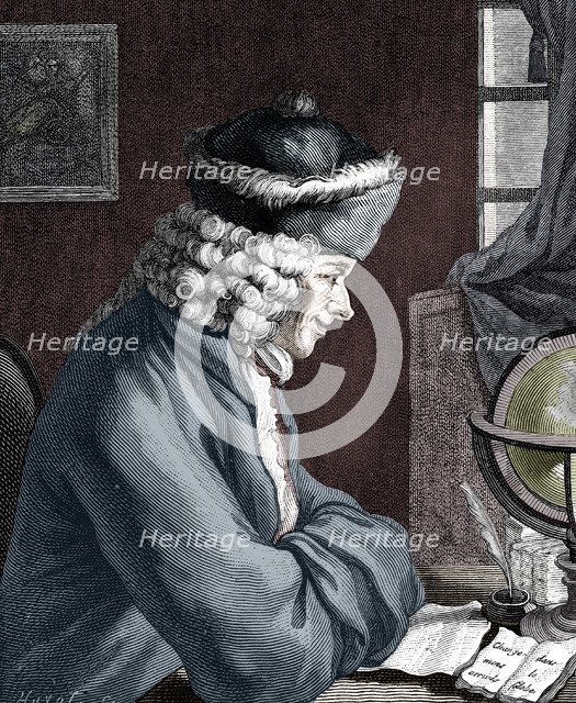 Voltaire, 18th century French author, playwright, satirist and man of letters. Artist: Unknown.