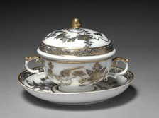 Covered Bowl and Dish, 1730-1740. Creator: Meissen Porcelain Factory (German).