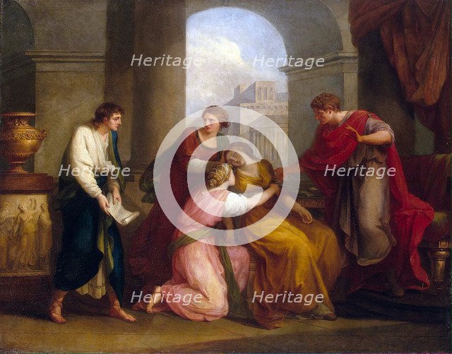 Virgil reading the Aeneid to Augustus and Octavia', 1788. Creator: Kauffmann, Angelika (1741-1807).