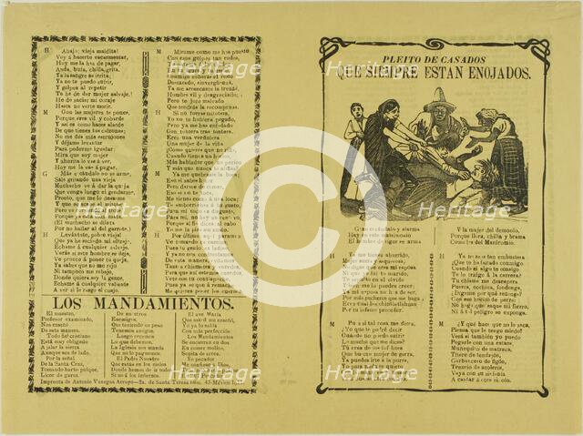 Dispute of Spouses who are Always Angry, 1913. Creator: José Guadalupe Posada.