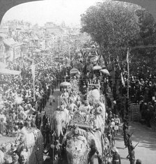 The great Durbar procession, Delhi, India, 1903.Artist: Underwood & Underwood