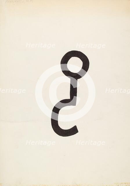 Cattle Brand, c. 1936. Creator: J.Henry Marley.