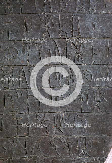 Linear B tablet from Knossos, Crete, 15th century BC. Artist: Unknown