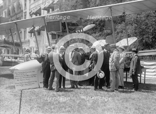 National Aero Coast Patrol Commn. - Curtiss Hydroaeroplane or Flying Boat Exhibited..., 1917. Creator: Harris & Ewing.