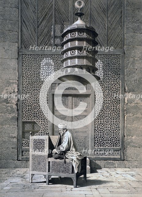 'Tomb Door, Mosque of Sultan Barquq', 19th century. Artist: Emile Prisse D'Avennes
