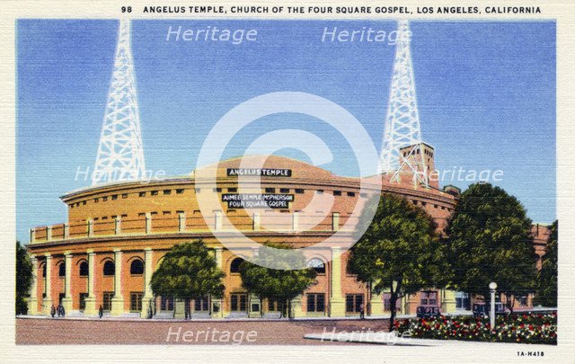 Angelus Temple of the Foursquare Gospel, Los Angeles, California, USA, 1931. Artist: Unknown