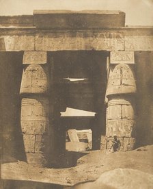 Intérieur du Temple de Khons, à Karnac, Thèbes, 1849-50. Creator: Maxime du Camp.