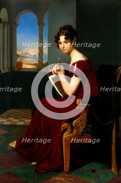 Young Lady with Drawing Utensils, 1816. Artist: Vogel von Vogelstein, Carl Christian (1788-1868)