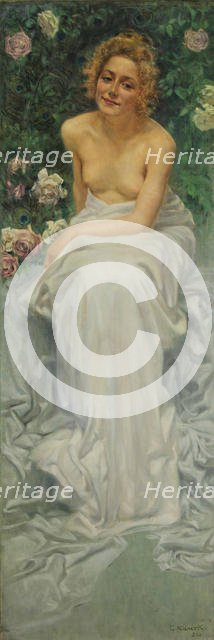 Il Piacere (The Pleasure). L'enigma umano (The Human Enigma) Triptych, 1900.