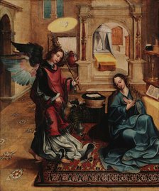 The Annunciation (from the Convento de Santos-o-Novo Altarpiece), c1535-1540. Creator: Lopes, Gregório (c. 1490-1550).