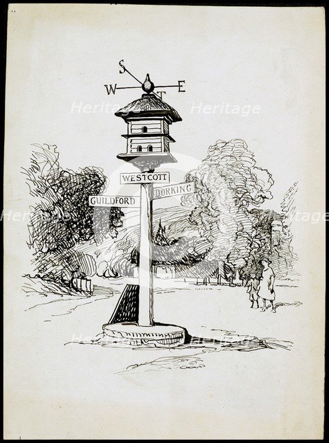 Dovecote, Westcott, Surrey, 1892-1933. Artist: Charles George Harper.