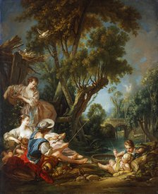 'Le Pecheur' (The Fisherman), 18th century. Artist: Francois Boucher.