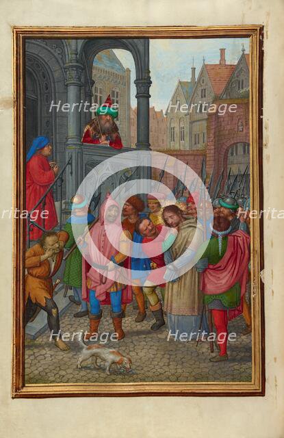 Christ Led from Herod to Pilate; Prayer Book of Cardinal Albrecht of Brandenburg, about 1525-1530. Creator: Simon Bening.