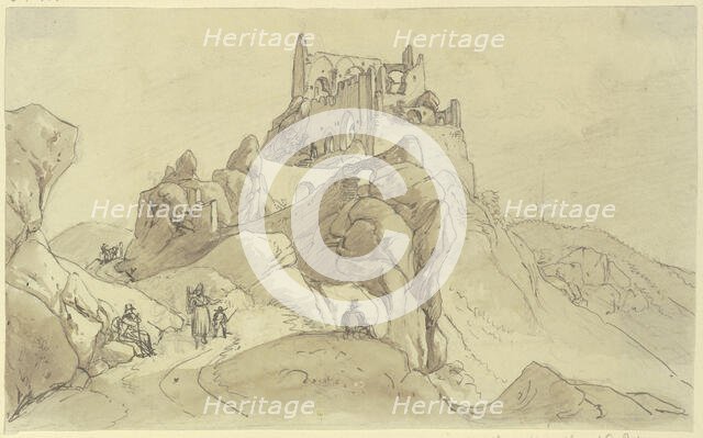 Castle ruin, mid-19th century. Creator: Johann Adam Klein.