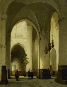 Interior of the Church of St Bavo in Haarlem, c.1860-c.1891. Creator: Johannes Bosboom.