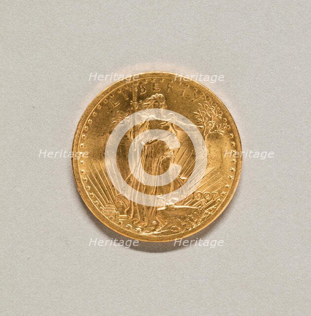 United States Twenty Dollar Coin, 1907. Creator: Augustus Saint-Gaudens.