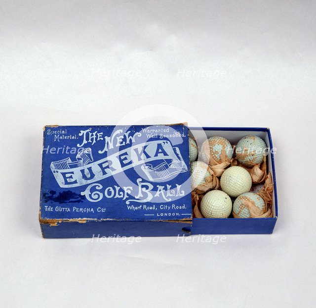 Eureka golf ball box, made by the Gutta Percha Co, London, c1898. Artist: Unknown