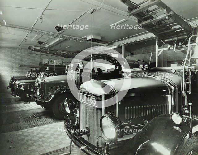 Knightsbridge Fire Station, No 16 Basil Street, Chelsea, London, 1939. Artist: Unknown.