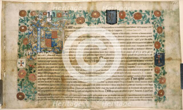 Letter of confraternity, 1508.  Creator: Unknown.