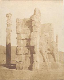 Porta d'entrata alla ruine de Persepolis, 1858. Creator: Luigi Pesce.