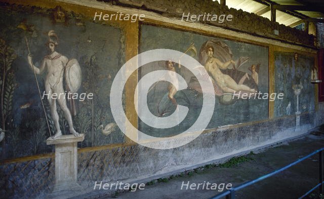 Fresco depicting Mars and Venus, Pompeii, Italy, 1st century AD, (2002). Creator: LTL.