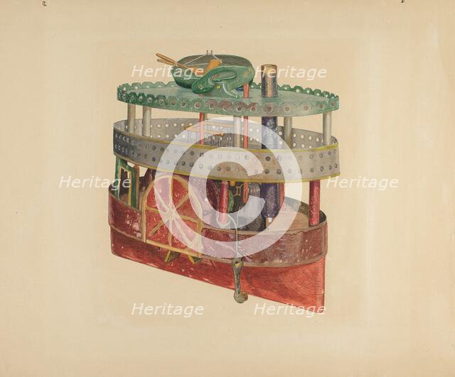 Model of a Side-Wheeler, 1935/1942. Creator: William Pollman.