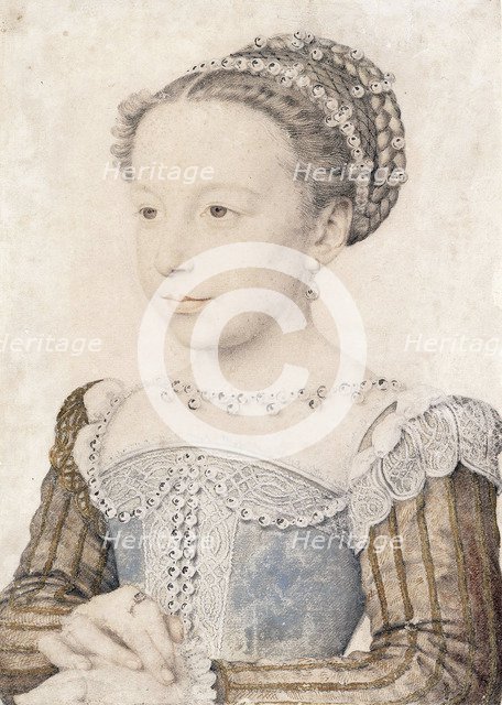 Portrait of Margaret of Valois (1553-1615), ca 1559. Artist: Clouet, François (1510-1572)