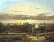 'View from above Wandsworth, Westminster and St Paul's in the Distance' c1849-1866.            Artist: William James Grant