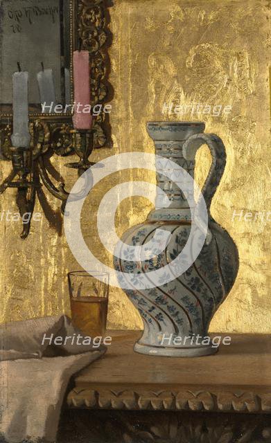 Pitcher and a Glass on a Table, 1878. Creator: Otto H. Bacher (American, 1856-1909).