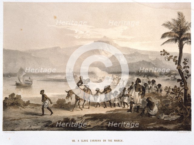'Slave Convoy on the March', 1852. Artist: Unknown
