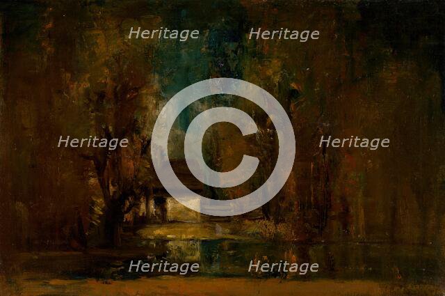 Solitude in the Woods. Moon Night, 1870-1900. Creator: Ladislav Mednyanszky.