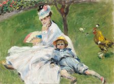 Madame Monet and Her Son, 1874. Creator: Pierre-Auguste Renoir.