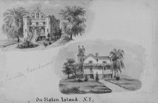 Two Private Residences, Dr. Fadie Elliot, on Staten Island, New York, ca. 1872. Creator: Augustus Köllner.