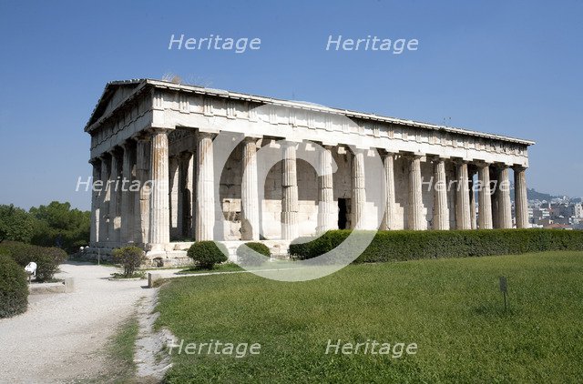 The Temple of Hephaistos in the Greek Agora in Athens, Greece. Artist: Samuel Magal