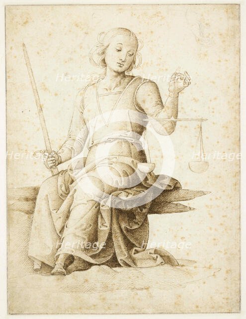 Justice, 1500-1503. Creator: Perugino (ca. 1450-1523).