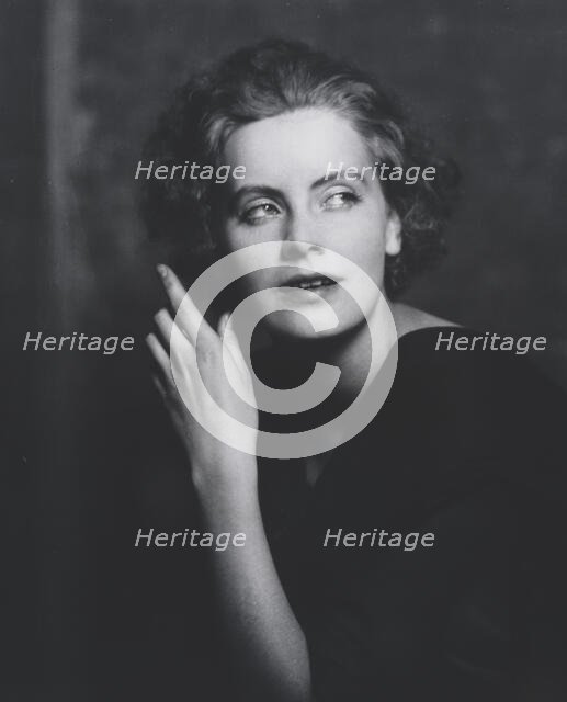 Portrait photograph of Greta Garbo, 1925 July. Creator: Arnold Genthe.
