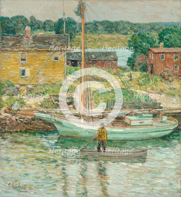 Oyster Sloop, Cos Cob, 1902. Creator: Frederick Childe Hassam.